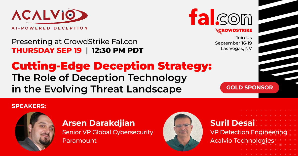 Meet Acalvio at CrowdStrike Fal.Con 2024